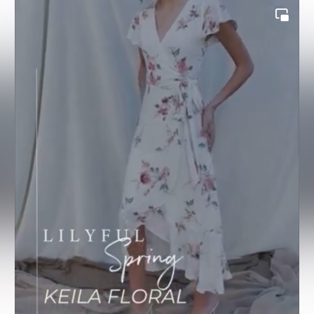 White S Lilyful floral maxi dress